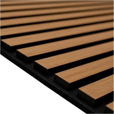 Акустичні настінні панелі HORI з ефектом дерева для шумоізоляції та декору, 60x60x1,8 см, Natural Oak (натуральний дуб, олійоване покриття)