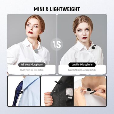 NEEWER Мініатюрний USB-C Лавалер Мікрофон 2 шт. для iPhone 16 15 Pro Max, Android, планшетів, ПК - omnidirektionales Kondensator Mikrofon з кабелем 2м