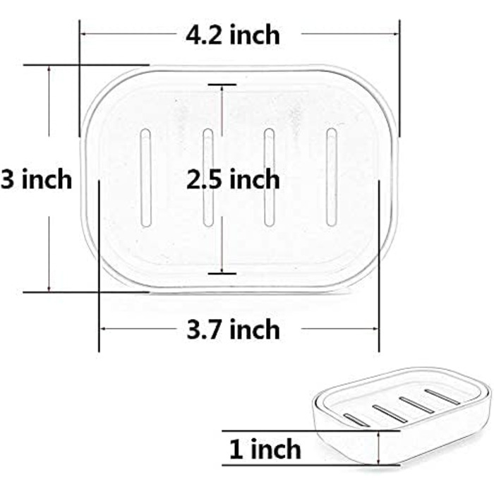 Пластикова мильниця Uviviu PP з піддоном для води, біла
