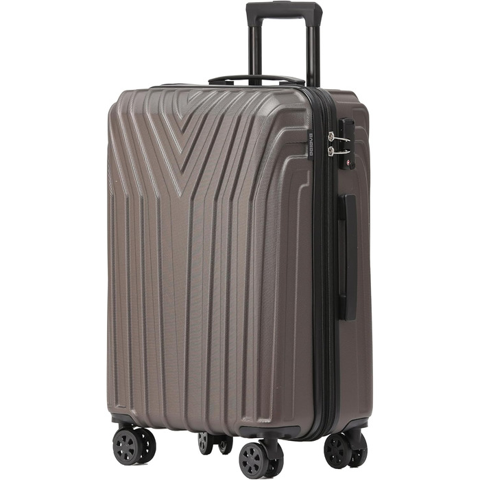 Чемодан Beibye з жорсткою обшивкою, розширюваний, з TSA замком та подвійними колесами (темно-зелений, 66 см)