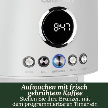 Кавомашина фільтрувальна Cuisinart 1.8л, 12 чашок, з програмуванням, підтримка тепла | Білий камінь
