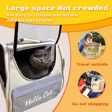 Рюкзак для котів та маленьких собак з сітчастим вікном, до 15 кг, чорний