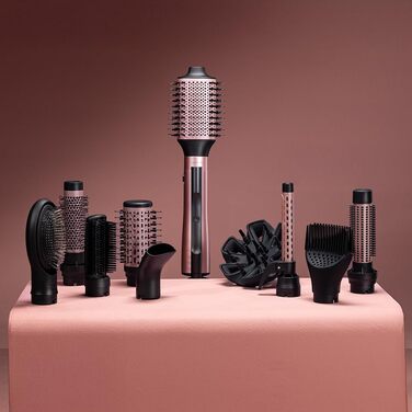 Cecotec AirBrush Gyro Elite: Ротаційна щітка-фен з керамічним покриттям 5в1. 1100W, іонізація, 5 насадок, двостороння ротація, холодна насадка, 3 температурні режими