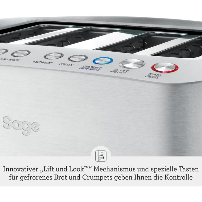 Тостер Sage The Smart Toast на 4 скибки, щіткований алюміній