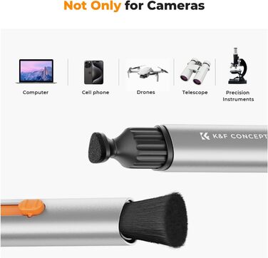 Очищувач об'єктивів K&F Concept: м'який пензлик для чищення цифрових камер, об'єктивів, лінз та фільтрів