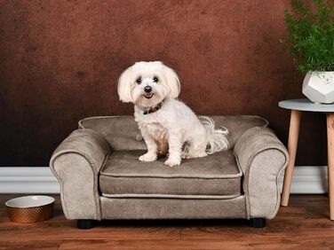 Диван для домашніх тварин MG Design темно-зелений – стабільний дерев'яний каркас, м'яке оздоблення, легко чиститься. Підходить для собак та котів, збірно-розбірний. Темно-зелений, W12 (Сірий – W04)