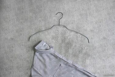 MAWA Clothes Hangers, Set of 20, Space-Saving and Non-Slip, with 360° Swivel Hook, for Blouses, Shirts, and Shirts, 36 cm, White