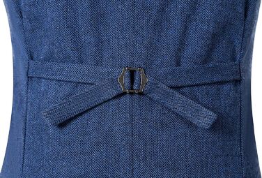 Чоловічий жилет Solovedress дворядний твідовий вовняний світло-блакитний для весілля, костюм