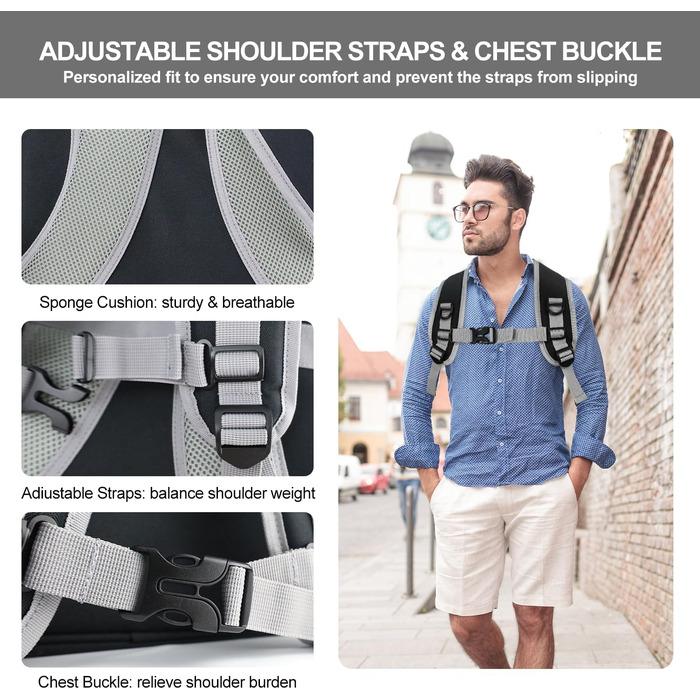 Рюкзак-переноска для котів та собак, чорний. Дихаючий рюкзак-переноска для маленьких та середніх тварин, ідеальний для подорожей, прогулянок, хатин та кемпінгу