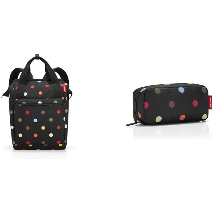 reisenthel Allrounder R Backpack Bag (Dots, Bundle with multicase dots)