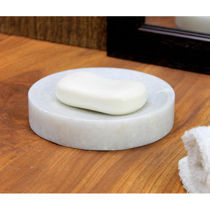 KLEO Soap Dish made of natural stone, soap holder, bathroom accessories for bathroom, bathtub, or...