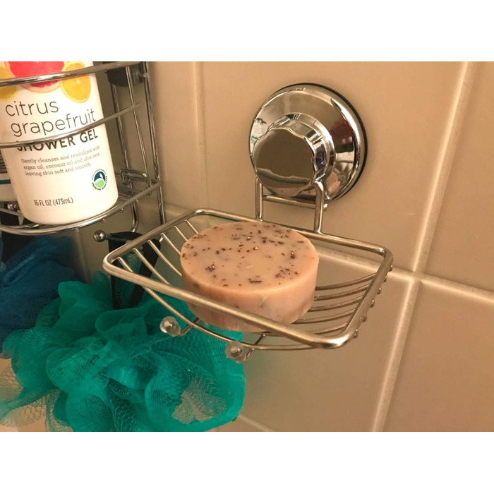 Тримач для мила з присосками SANNO, нержавіюча сталь, для ванної кімнати та кухні