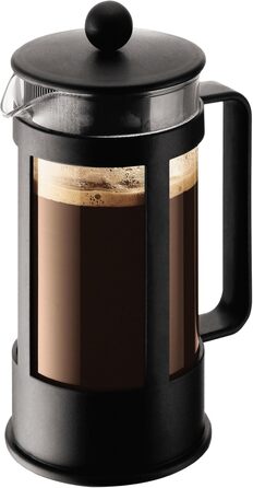 Bodum Kenya: Френч-прес для кави, 1л, 8 чашок, з боросилікатного скла та нержавіючої сталі, миється в посудомийній машині, Made in Portugal