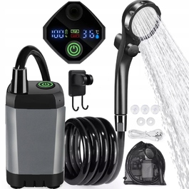 Душ з інтелектуальним дисплеєм, акумулятор 6000 мАг, сірий колір