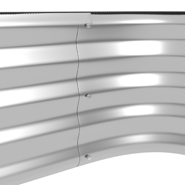 Outsunny Flower Shelf Plant Shelf Garden Balcony 118x45x30cm Metal Silver, robust & stylish for your plants