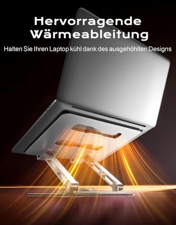 Регульована підставка для ноутбука 360° - ергономічна, до 16 дюймів, сумісна з MacBook Air/Pro