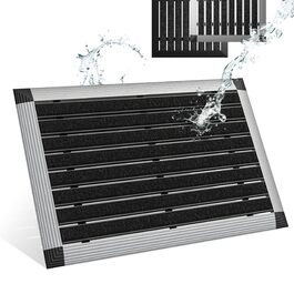 Килимок для дому та вулиці 40x60 см, алюмінієвий каркас срібного кольору, Polypropylene волокна