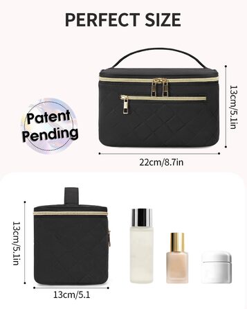 Косметичка для жінок, велика дорожня косметичка для макіяжу з відділенням для пензлів, органайзер, культурочка, шкіра PU, зелена (патент)