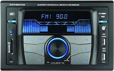 Автомагнітола Majestic SV 517 RDS BT DAB+ 2DIN FM/Bluetooth/USB/SD/AUX, чорна, 180Вт
