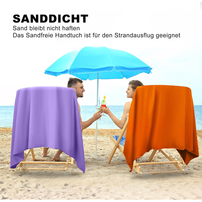 Рушник з мікрофібри HiiPeak: компактний, легкий, швидковисихаючий (50x30 см, помаранчевий)