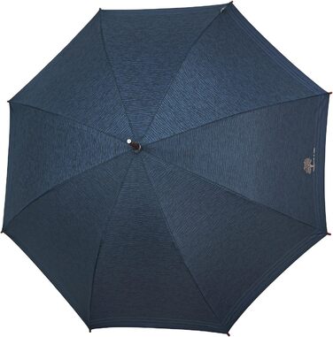Perletti Green Eco-Friendly Women's Umbrella - Large Automatic Rain Umbrella with Recycled Materials & White Flower Design (Blue, 102cm Diameter)