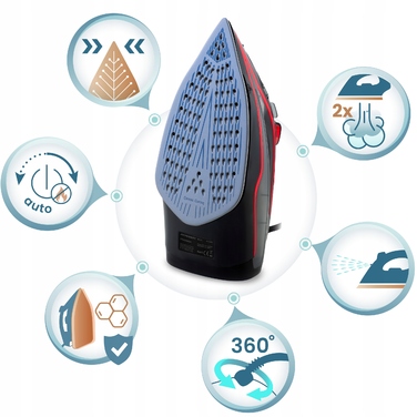 Парова праска Berdsen 2600 Вт з керамічною підошвою та вертикальною подачею пари, 230 мл