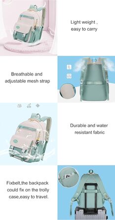 Сумка для книг SellerFun для підлітків, дівчаток, на школу, роботу, подорожі та спорт, 27 літрів