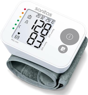 Тонометр Sanitas SBC 22 на зап'ястя (автоматичний вимірювання тиску та пульсу, функція попередження про аритмію)