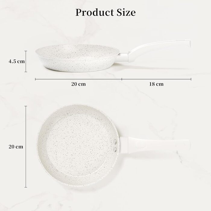 Набір посуду Innerwell Antihaft: 2 сковороди з керамічним покриттям, 2 каструлі з кришками, ложка та лопатка, сумісний з індукцією, безпечний, для плити та духовки