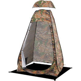 Brian & Dany Pop Up Camping Shower Tent - Portable Changing Tent with Rain Protection & Windows - Outdoor Privacy Shelter, UPF 50+ Waterproof, 120x120x190cm Camo Green