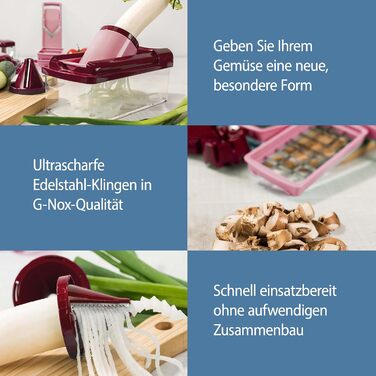 Genius Nicer Dicer Fusion Smart Julienne Slicer | Mint Green | 16-Piece Vegetable Chopper & Slicer Set