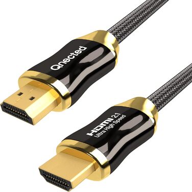 HDMI 2.1 кабель 0,5 метра | Ultra High Speed | 4K 120Hz, 8K 60Hz, 48 Gbps | Підтримка PS5, Xbox Series X/S | Чорний колір