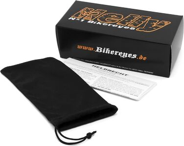 HELLY® Bikereyes №1 – Мотоокуляри для байкерів, вітрозахисні, з м'якою підкладкою, антизапотівання, захисне скло HLT® за стандартом DIN EN 166, комфортні для їзди на мотоциклі