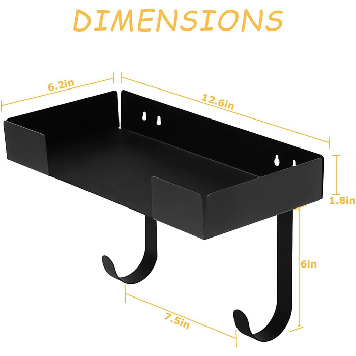 Кріплення для прасувальної дошки настінне, 32*15.7 см. Настінне кріплення для прасувальної дошки з нержавіючої сталі з металевими гачками. Тримач для прасувальної дошки, кріплення для праски на стіну, підходить для прасувальних дошок T/Y форми.