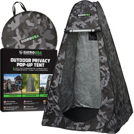 Rhino USA Portable Pop-Up Changing Tent - Waterproof Changing Room, Shower Tent & Toilet Tent for Camping, Beach & Outdoor Use - Lightweight & Easy Setup