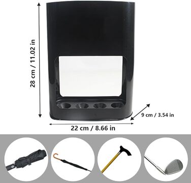 Підставка для парасоль підставка для парасоль 4 слоти, чорна, для дому