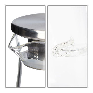 Relaxdays Glass Carafe with Lid, 1.8 Liter