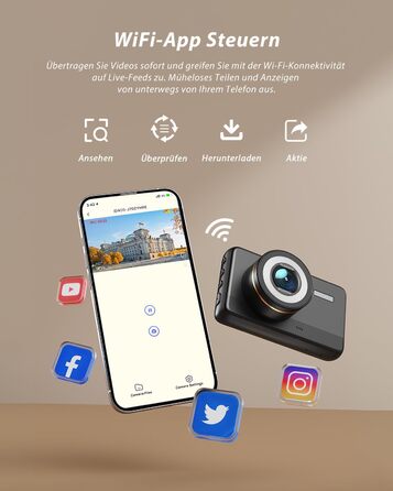 iZEEKER 4K відеореєстратор для авто, 2160P WiFi, 32GB карта, нічне бачення, Loop-запис, G-сенсор, 24h паркінг, WDR