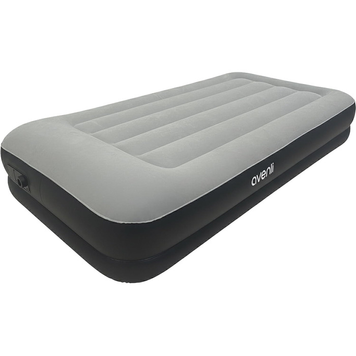 Надувний матрац-ліжко AVENLI для 2 осіб з інтегрованим насосом, флаокована поверхня, 191x99x36 см (для кемпінгу та дому)