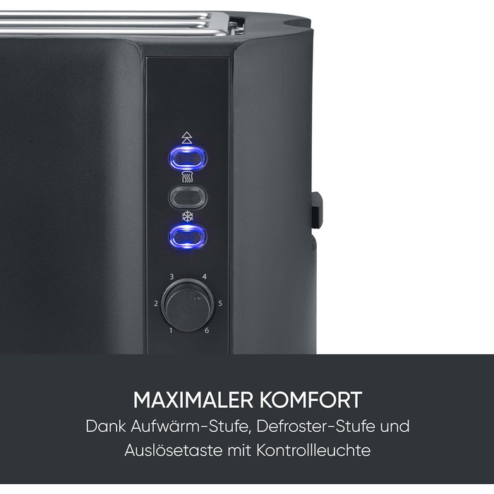 Тостер SEVERIN AT 2591 DESIGN: 4 слоти, підставка для бургерів, 1400 Вт, чорний матовий