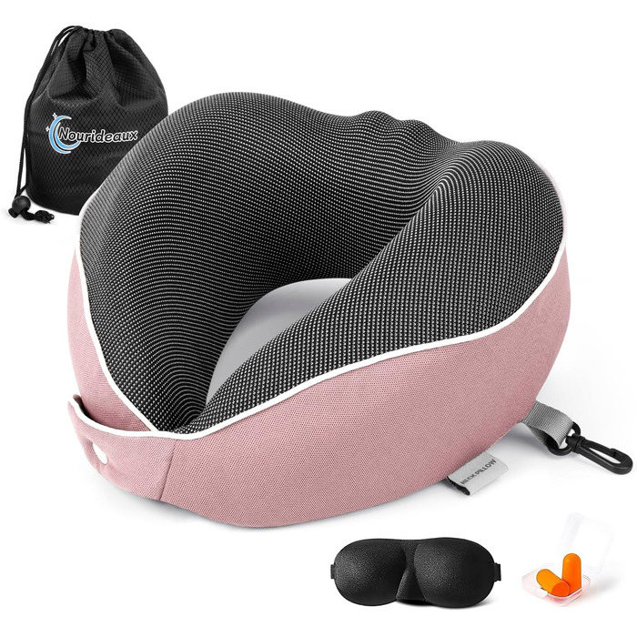 Подушка для шиї у вигляді звірятка для подорожей (рожева)