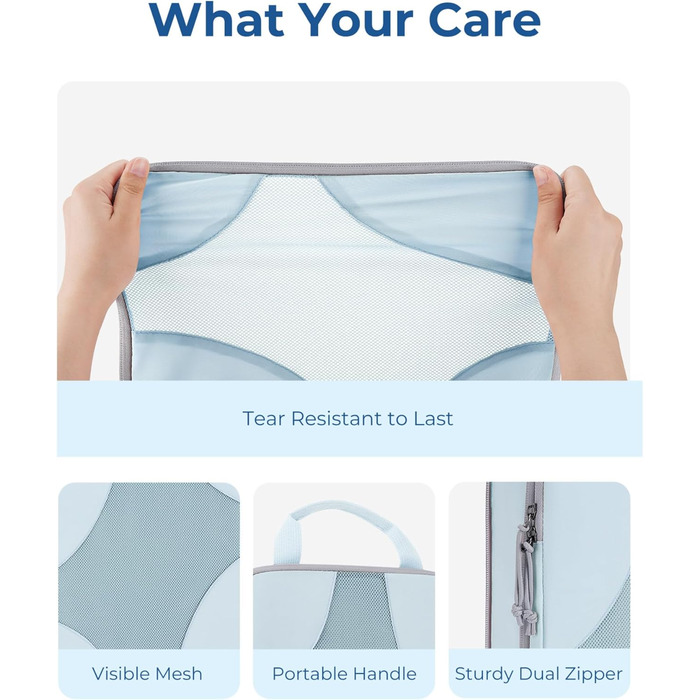 Набір органайзерів для одягу BAGSMART (6 шт.) з мішком для білизни - для рюкзака, валізи, подорожей