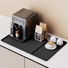 Силіконовий килимок для кавомашини Kaffeemaschine 60x40 см, чорний - термостійкий килимок під кавоварку