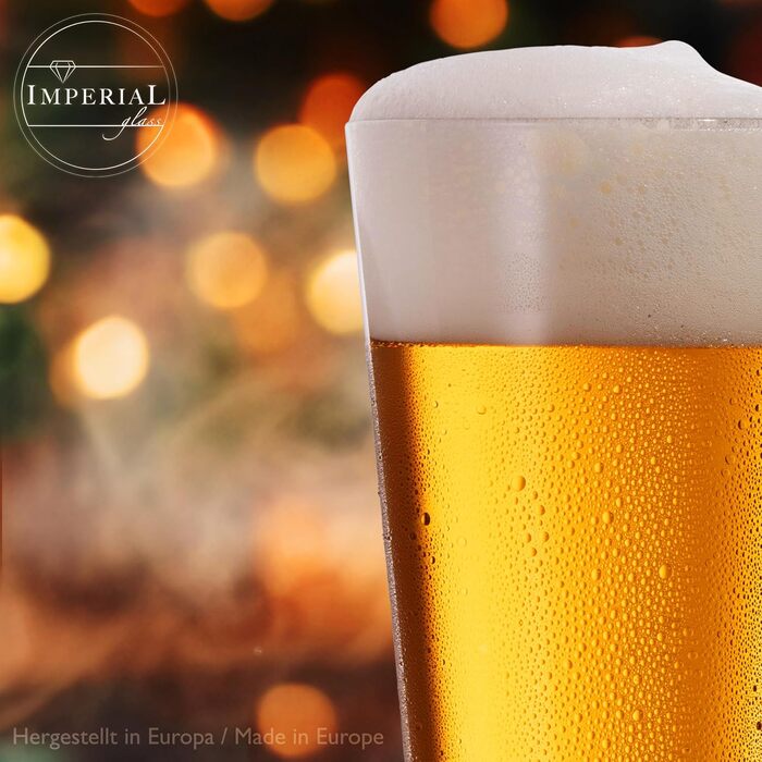 Набір склянок для пива Pilsner Crystalline 6 шт, 500 мл (макс. 680 мл), скло, придатні для мийки в посудомийній машині