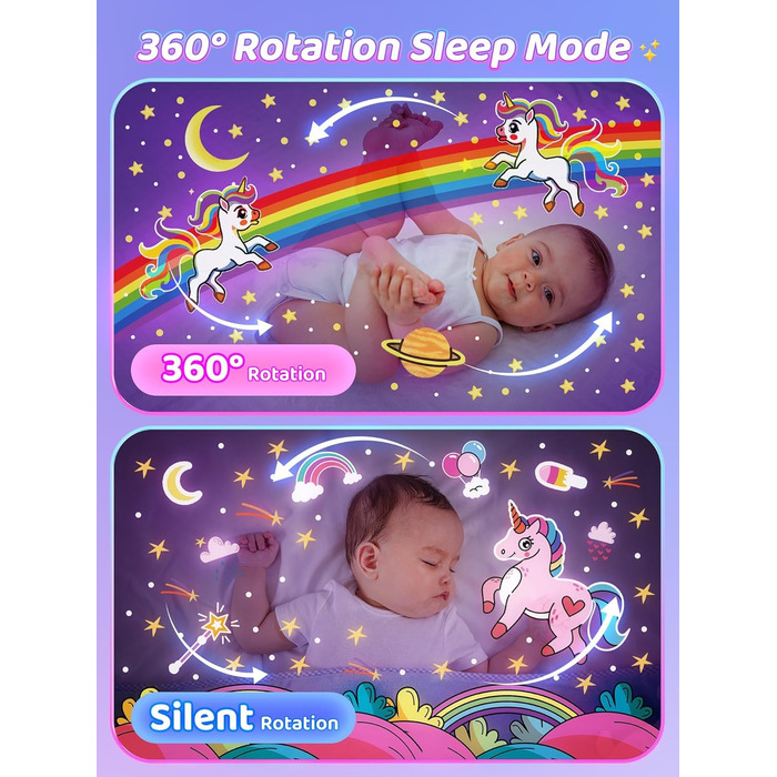 Star Projector for Kids with 15 Films, Music Box for Baby Girls with 10 Songs, 7-Color Night Light for Children, Star Projector Baby Gift for Girls, Kids Room Decoration