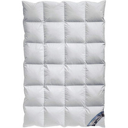 Зимова ковдра Betten Traum Land ARKTIC, касетна, 100% арктичний пух, натуральна, 240x220 см, 4 см перегородка