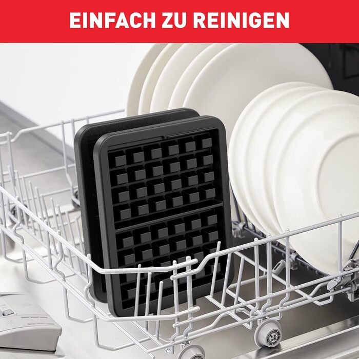 Tefal King Size Waffle Maker WM756D | Double waffle maker for 2 Belgian waffles | Rotating function | Non-stick coated plates | Thick waffles | Temperature control | Easy cleaning | 120W | 1L