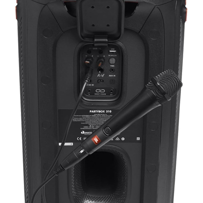 Мікрофон вокальний дротовий JBL PBM 100 для PartyBox: караоке, чорний, кардіоїдний