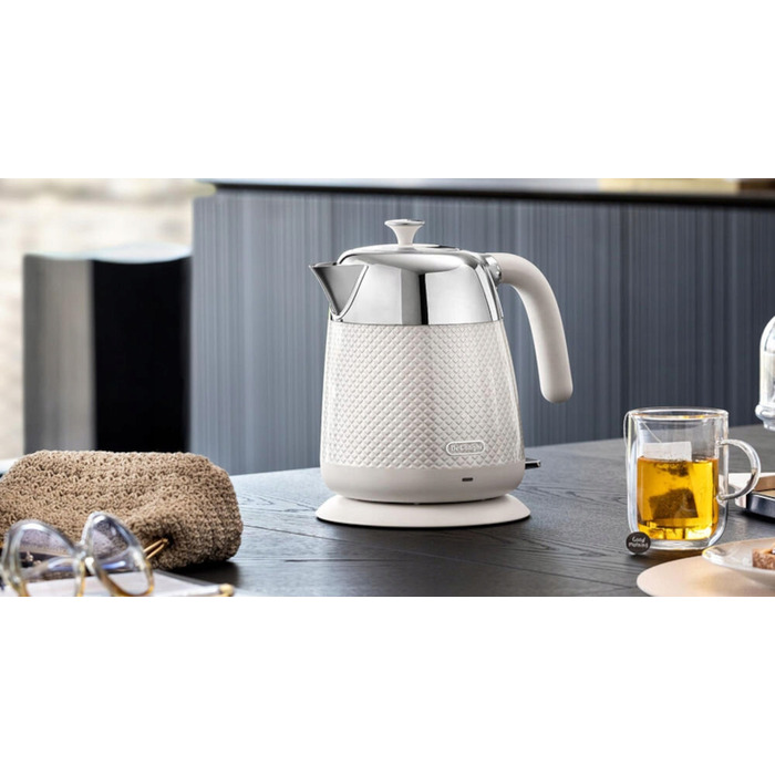 Електричний чайник De'Longhi Luminosa KLB2001.W 2000 Вт, Twill White