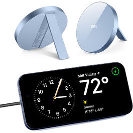 Бездротовий зарядний пристрій ESR MagSafe з підставкою для iPhone 17/16/16 Pro/16 Pro Max/15/14/13, AirPods 4/3/2 Pro, білий (без адаптера живлення)